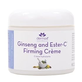 derma e Ginseng & Ester-C Firming Cr�me, Enriched with Green Tea, 4-Ounce Jar (Pack of 3)