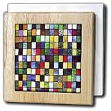 Lee Hiller Designs Mosaic Tiles - Multi Color Glass Mosaic Tile Panel Print - Tile Napkin Holders
