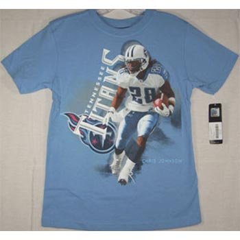 Chris Johnson Tennessee Titans Reebok Youth Player Image T-Shirt - Youth-L