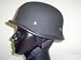 German Flat Black Biker Novelty Helmet X- Large New
