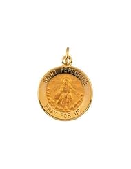 14K Gold Saint Peregrine Medal