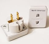 Shaver Travel plug USA Canada, Japan Adaptor. Connect standard Shaver plug to 2 Blade American Mexico AC outlet