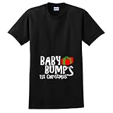 Baby Bump's First Christmas Xmas Gift Present Funny Pregnancy T-Shirt (NOT Maternity Sized) Pregnant Cute Sexy Humor Baby Shower Gift Present Portrait Expecting Mother Mommy Tee