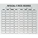 Physical Fitness Record Wall Chart - One Pair