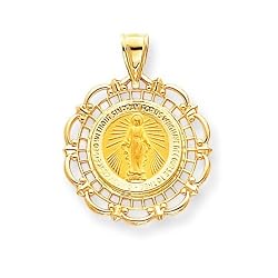 14k Miraculous Medal Pendant