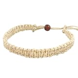 Hawaii Hemp Handmade Bracelet or Anklet with Hawaiian Koa Wood Bead thumbnail