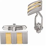 Rectangle Two Tone Men's Cufflinks