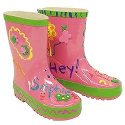 Pink paint your own wellies