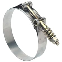 Ideal-Tridon 30030 Series Stainless Steel 201/301 T-Bolt Spring Loaded Hose Clamp, Heavy Duty