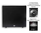 New Acoustic Audio RW-SUB15 600 Watt Home Theater Series Powered Subwoofer w/15 Inch Down-Firing Sub