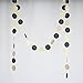 Chloe Elizabeth Circle Dots Paper Party Garland Streamer Backdrop (10 Feet Long) - Black, Gold Glitter