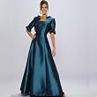 Formal Evening Dress with Short Jacket - Mother of Bride & Groom, Wedding, Party, MOB Gown by Sean Collection (7342) Deep Teal
