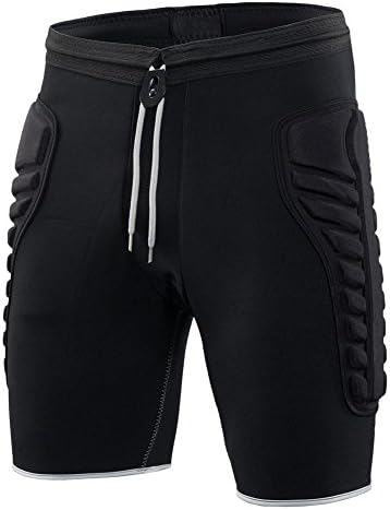 BikeLee Motocross Motorcycles Ski Skate Snowboard Gear Short 3D Padded Protective Pants for Men Women Teenager(L)