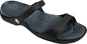 crocs Women's Cleo Slide,Black/Charcoal,5 M
