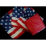 American Flag Patriotic Theme Party Package ~ Dinner Plates, Dessert Plates, Luncheon Napkins, and Beverage Napkins ~ Serves 12