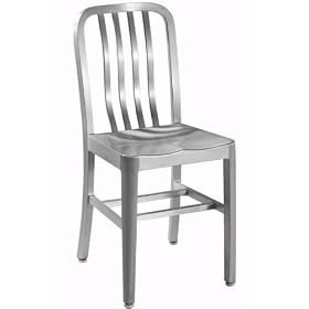 Sandra Side Chair With Aluminum Seat, METAL SEAT, BRUSHED ALUMINM