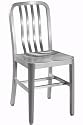 Sandra Side Chair Metal Seat Brushed Aluminm