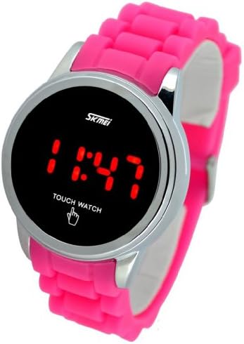 Touch Screen Luxury Style Red LED Women's Sport Watches for Girls SK-399