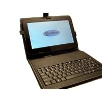 Viewsonic G-tablet Case and USB Keyboard with Kick Stand - Custom Built By GSAstore to Fit G-tablet Without Covering Any Ports.