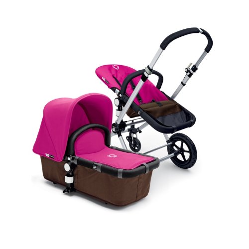 Buy Bugaboo 2011 Cameleon Stroller - Dark Brown Base/Pink Canvas Tailored Fabric Set Best Price.