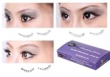Bundle Monster 40 piece Black Reusable False Fake Lower / Bottom Lid Eyelash Set - 4 Variety Styles - 10 pairs each style