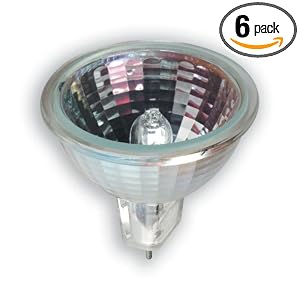 GE Lamps 21457 50-Watt Edison Halogen Floodlight MR16 Light Bulb, 6-Pack by General Electric
