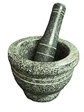 Large Stone Mortar and Pestle, Nicely Finished 7 inch diameter