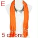 Fashion Necklace Jewelry Tassel Pendant Scarves Orange