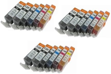 Inkcool 18 Pack US Patent Canon pgi-225 BK CLI-226 BK C M Y compatible ink cartridges for Canon PIXMA MG8120, MG6120 printers(6BK/3SB/3C/3Y/3M)