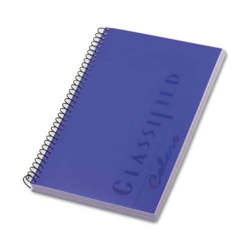 TOPS® - Classified Colors Notebook, Narrow Rule, 5-1/2 x 8-1/2, Orchid, 100 Sheets - Sold As 1 Each - Eye-catching plastic covers.