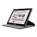 Etui DURAGADGET Luxe Noir, rotatif � 360� et support arri�re r�tractable pour tablette Samsung Galaxy Tab P7500 et P7510, 10,1 pouces