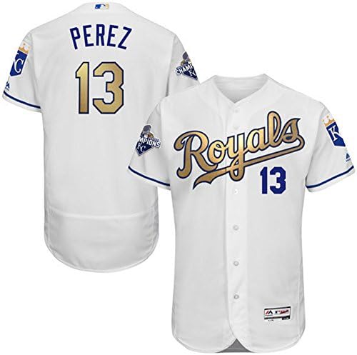 Baseball Jersey Men Kansas City Royals Jersey #13 Salvador Perez Size 48