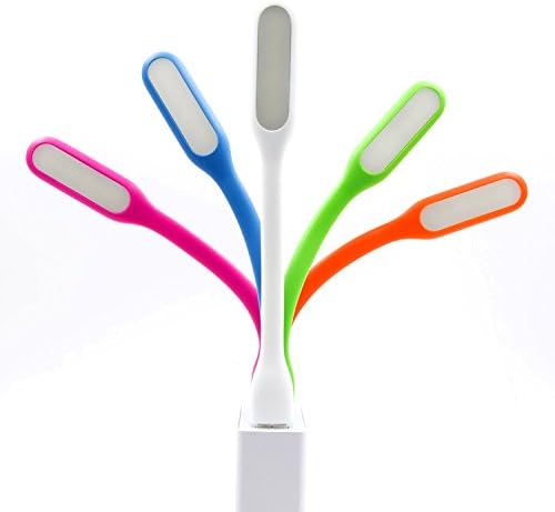 oneBuyone Mini USB LED keyboard Lamp Adjust Angle Portable Flexible Bed Travel Sporting Outdoor soft light for Laptop PC Notebook Desktop Power Bank（Blue&White&Green&Pink&Orange）