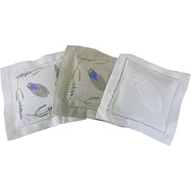 Cicada cigale hand embroidered linen French refillable lavender sachet