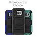 Galaxy S6 Case, CelltoTriple Layer [Kickstand] Combo Holster Cover [Heavy Duty Rugged] Kickstand and Locking Belt Swivel Clip (Mint)