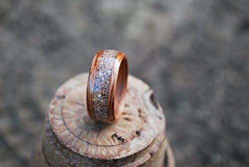 Mahogany Bentwood Ring with Terracotta Inlay