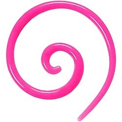 12 Gauge Pink Acrylic Super Spiral Taper