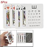 Instant Change Eye Charts Test Playing Cards Trick Near-range Magic Props