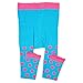 juDanzy footless tights for girls (Turquoise & Pink Polka Dot 4t-6t)