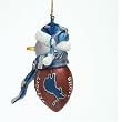 Detroit Lions NFL Striped Acrylic Snowman Ornament (3")