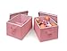 Badger Basket Folding Storage Baskets with Adjustable Dividers, Pink, Large, 2 Count