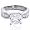 Butterfly Engagement CZ Silver Ring - size 6