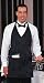V-Neck Waiter Apron - Black