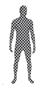 Morphsuits Premium BW Check  M, Black / White, Medium