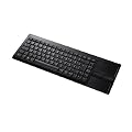 Perixx PERIBOARD-716, Clavier sans fil avec Touchpad - 410X145X26mm - Large pave tactile de 82mm integre - Freebox Revolution Compatible - Cryptage AES 128 bit - 2xAA Duracell Piles - AZERTY