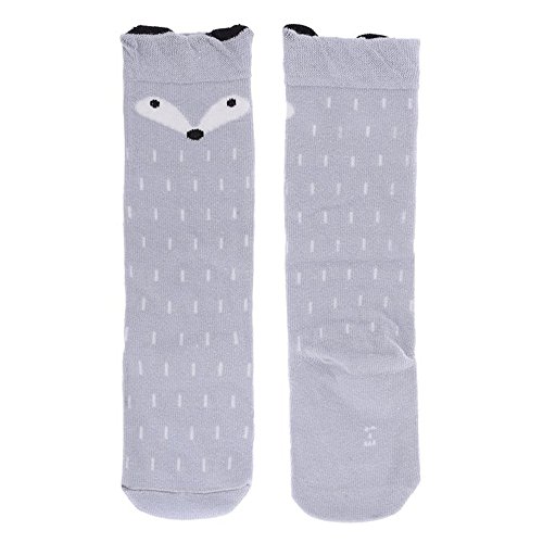 Dare Color Fox Pattern Baby Knee High Stockings Tube Socks for Girls