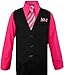 Black n Bianco Boys Pinstripe Dress Suit, with Vest, Shirt, Tie and Pants Set
