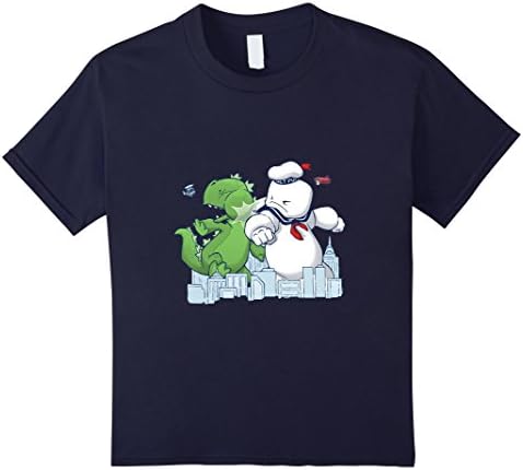 Kids Cute Marshmallow titan vs Kaiju T-Shirt 8 Navy