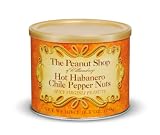 The Peanut Shop of Williamsburg Hot Habanero Chile Pepper Nuts, 10.5-Ounce Tin