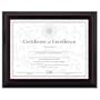 DAX Solid Wood Award/Certificate Frame, 8.5 x 11 Inches, Black with Walnut Trim (N19881BT)